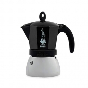 Bialetti Moka Induction Caffettiera Adatta all’Induzione, 6 Cups, Alluminio, Nero, Diametro: 10 cm – Miglior Prezzo