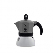 Bialetti Moka Induction Caffettiera Adatta all’Induzione, Alluminio, Grigio Antracite, 3 Tazze, Diametro: 9,8 cm – Miglior Prezzo