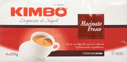 Kimbo Caffè Macinato Fresco – Pacco da 4 x 250 gr (Totale 1000 gr) – Miglior Prezzo