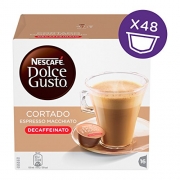 NESCAFÉ DOLCE GUSTO CORTADO ESPRESSO MACCHIATO DECAFFEINATO Caffè macchiato 3 confezioni da 16 capsule (48 capsule) – Miglior Prezzo