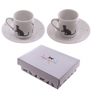 Set di Due tazze Tazzine da Caffe I Love My Cat design gatto gattino – Miglior Prezzo