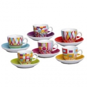Tognana Iris Policromia Confezione 6 Tazze Caffe’ Con Piattino – Miglior Prezzo
