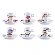 Zeller 26505 Set per espresso, 12 pezzi, “Faces”, porcellana – Miglior Prezzo